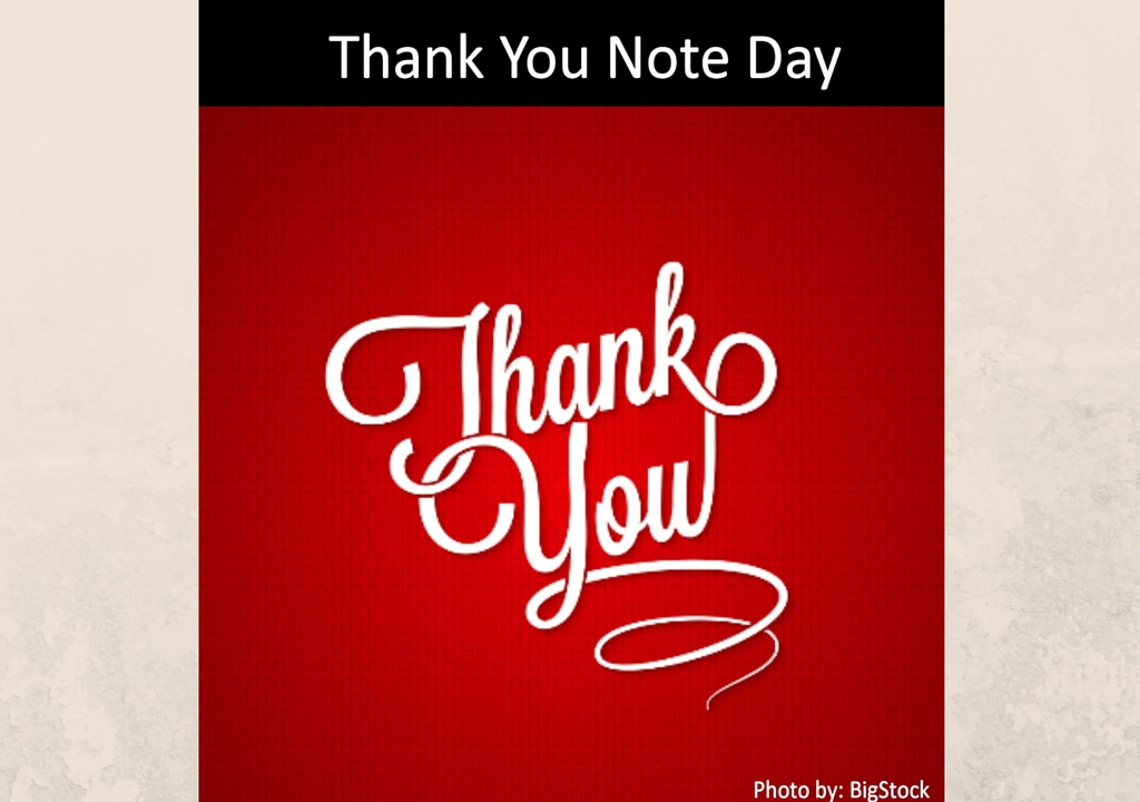 Thank You Note Day