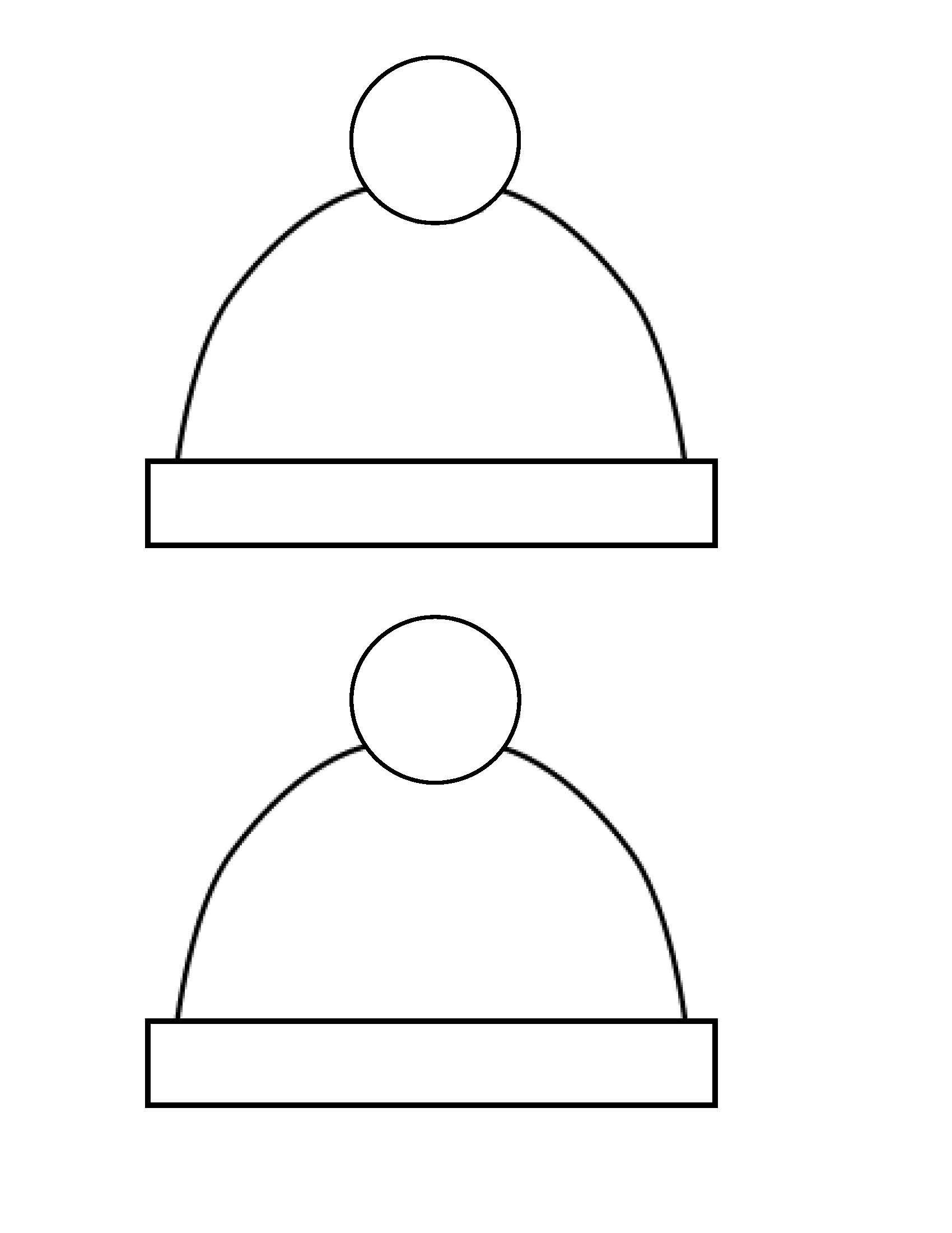 Free Printable Winter Hat Template